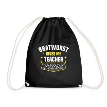 Bratwurst me donne des pouvoirs de professeur drôle - Sac de sport léger - noir - Devant