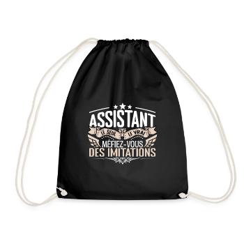 Assistant le seul Assistant le vrai Assistant - Sac de sport léger - noir - Devant