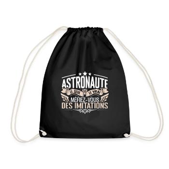 Astronaute le seul Astronaute le vrai Astronaute - Sac de sport léger - noir - Devant