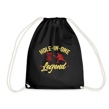 Discgolf Disc Golf Frisbee - Drawstring Bag - black - Front