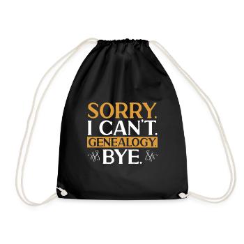 Genealogy Genealogy Genealogist - Drawstring Bag - black - Front