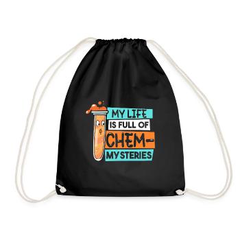 Ma vie est pleine de chimie des mystères chimiques - Sac de sport léger - noir - Devant
