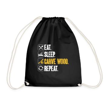 Charpentier sculpteur sur bois - Sac de sport léger - noir - Devant