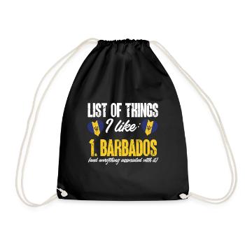 Barbados flag Barbadian bayan - Drawstring Bag - black - Front