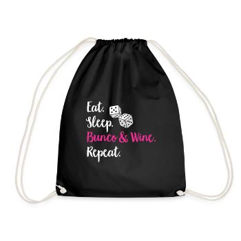 Bunco Dice Game - Drawstring Bag - black - Front