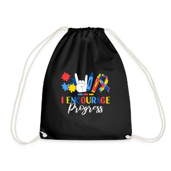 J’encourage les progrès Thérapeute ABA Comportemental - Sac de sport léger - noir - Devant