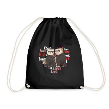 Furet, propriétaire de furet - Sac de sport léger - noir - Devant