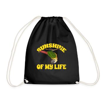 Molina Parakeet Parrot Bird Parakeet - Drawstring Bag - black - Front