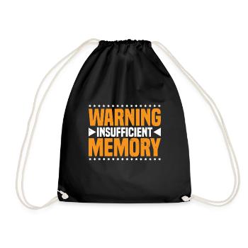 Warning Insufficient Memory 7 - Turnbeutel - Schwarz - Vorne