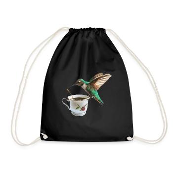 Kolibri Kaffee - Turnbeutel - Schwarz - Vorne
