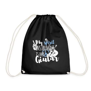 guitarist - Drawstring Bag - black - Front