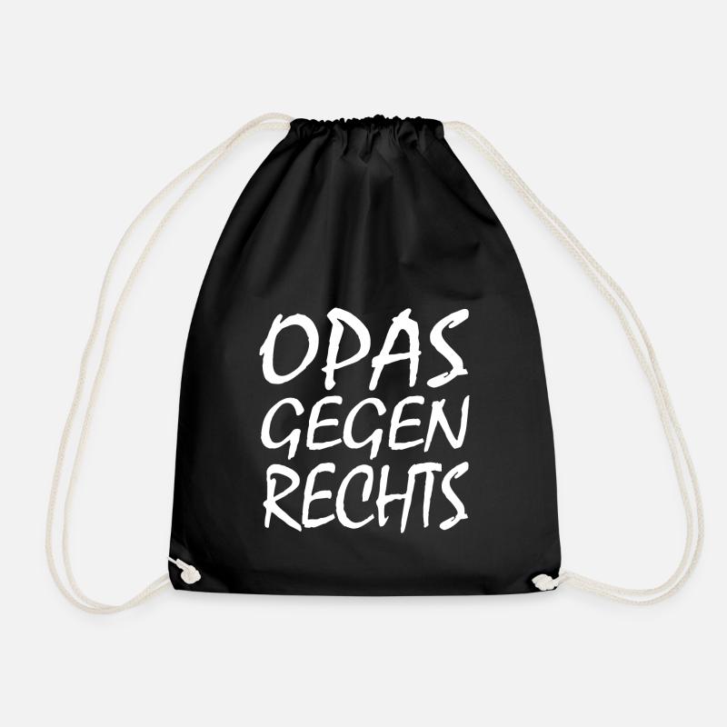 Opas gegen rechts - Turnbeutel - Schwarz