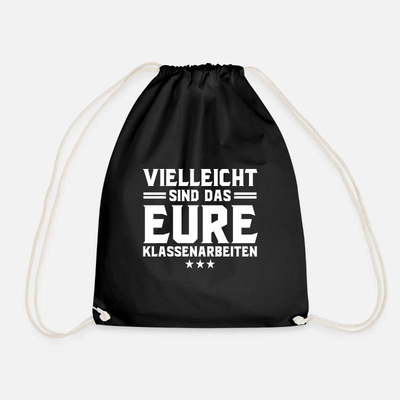 vielleicht sind das eure klassenarbeiten - Turnbeutel - Schwarz