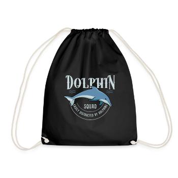 Dauphin Squad Animaux marins Mignon Dauphin - Sac de sport léger - noir - Devant