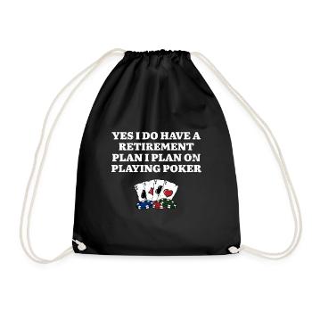 Plan de retraite Jouer au poker Joueur à la retraite - Sac de sport léger - noir - Devant