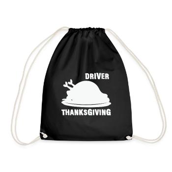 Dîner de dinde de Thanksgiving du chauffeur - Sac de sport léger - noir - Devant