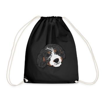 Cadeau pour chien Bernedoodle - Sac de sport léger - noir - Devant
