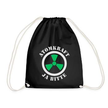 Atomkraft, Ja bitte - Turnbeutel - Schwarz - Vorne