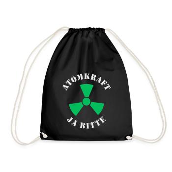 Atomkraft, Ja bitte - Turnbeutel - Schwarz - Vorne