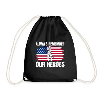 Le Memorial Day se souvient toujours de nos héros militaires - Sac de sport léger - noir - Devant