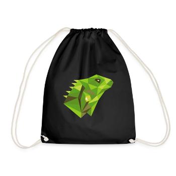Lizard Art Puristische Wildtiere Tiere Reptilien - Turnbeutel - Schwarz - Vorne