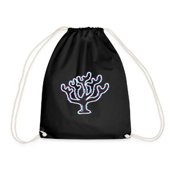 Récifs coralliens, nature colorée, plongée avec - Sac de sport léger - noir - Devant
