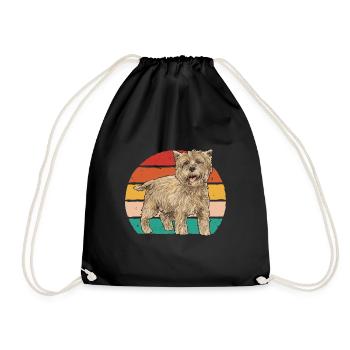 Cairn Terrier Chien - Sac de sport léger - noir - Devant