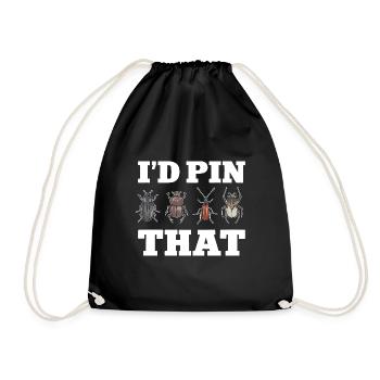 Insect collectors, insects, beetle lovers, entomologists - Drawstring Bag - black - Front