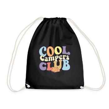 Cool Campers Club Camping Crew Hiking Lover Camp - Turnbeutel - Schwarz - Vorne