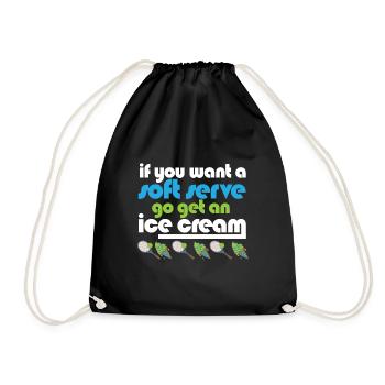 Tennis Drôle Si Vous Voulez Un Service Doux, Allez Chercher Un - Sac de sport léger - noir - Devant