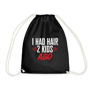 Bald Head Baldness Beard Bald Head - Drawstring Bag - black - Front