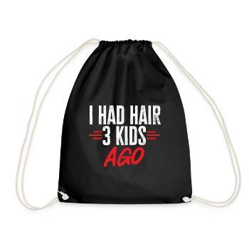 Bald Head Baldness Beard Bald Head - Drawstring Bag - black - Front