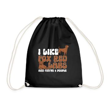 Foxred Labrador Fox Red Labrador Retriever - Drawstring Bag - black - Front