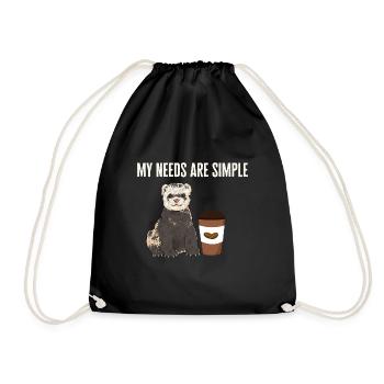 Ferret Owner Ferret - Drawstring Bag - black - Front