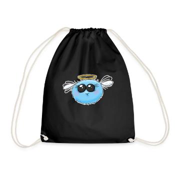grumble bumblebee little angel funny cartoon bumblebee - Drawstring Bag - black - Front
