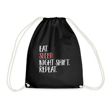 Night Shift Nurse - Drawstring Bag - black - Front