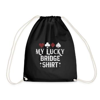 Cadeau pour le jeu de cartes Bridge - Sac de sport léger - noir - Devant