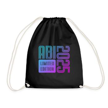 Abi 2025 - Limited Edition - Abitur - Spruch - Turnbeutel - Schwarz - Vorne