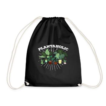 Plantaholic Gardener - Drawstring Bag - black - Front