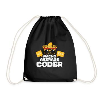 Nacho Average Coder Coding Taco Mexican Programmer - Turnbeutel - Schwarz - Vorne