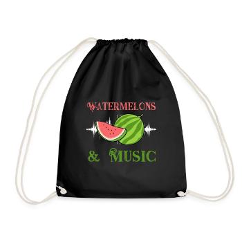 Pastèques et musique Musicien Tropical Summer - Sac de sport léger - noir - Devant