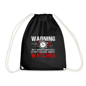Watch Collector Watch Watchmaker - Drawstring Bag - black - Front