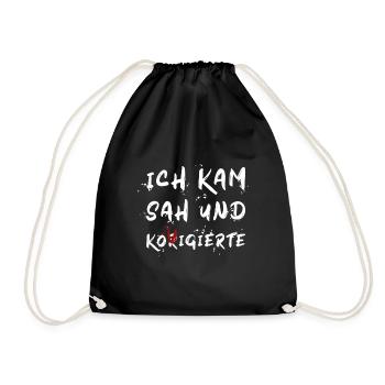 Lateinlehrer Student Schüler Geschenk - Turnbeutel - Schwarz - Vorne