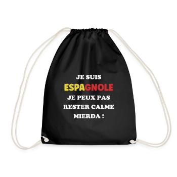 Je suis espagnole - Sac de sport léger - noir - Devant