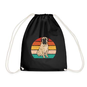Mastiff Chien Vieux Mastiff anglais - Sac de sport léger - noir - Devant