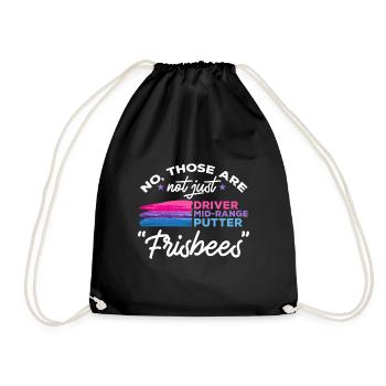 Discgolf Disc Golf Frisbee - Drawstring Bag - black - Front