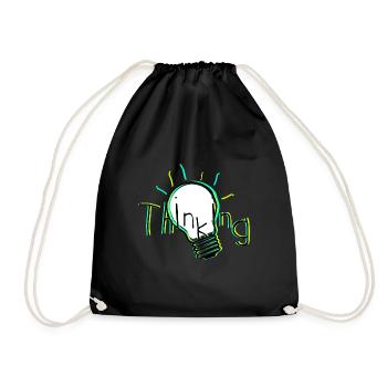 Thinking - Drawstring Bag - black - Front
