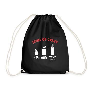 Graupapagei African Grey Parrot Papagei - Drawstring Bag - black - Front