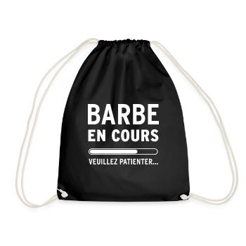 Barbe en cours Veuillez patienter - Sac de sport léger - noir - Devant