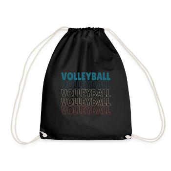Volleyball Vintage Spiker Blocker Retro - Sac de sport léger - noir - Devant